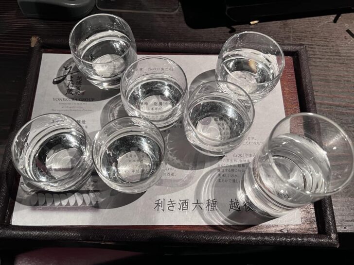 日本酒飲み比べ