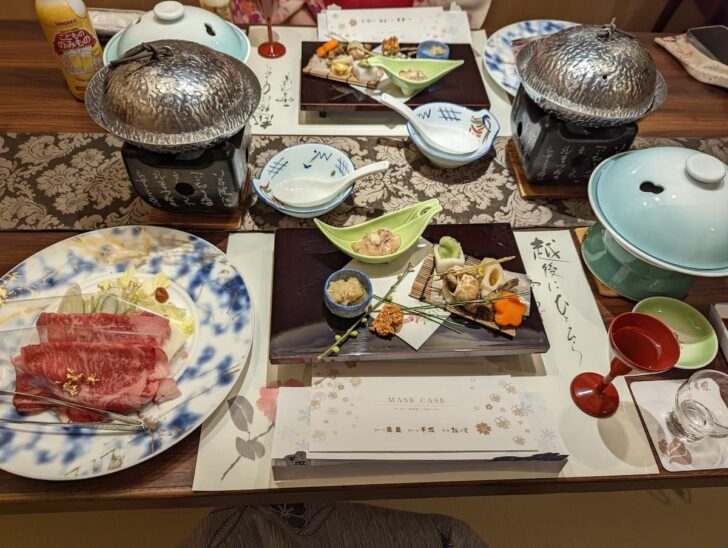 「白玉の湯 華鳳」の夕食1