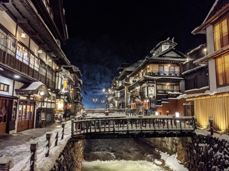 銀山温泉の夜景1